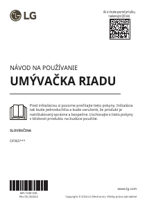 Návod LG DF965FPS Umývačka riadu