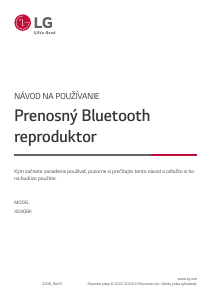 Návod LG XG9QBK Reproduktor