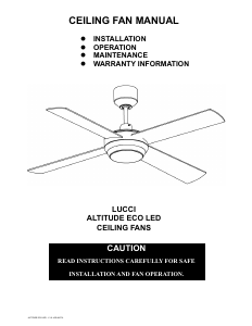 Mode d’emploi Lucci Altitude Eco LED Ventilateur de plafond