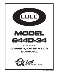 Manual Lull 644D-34 Forklift Truck