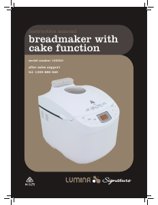 Manual Lumina 102550 Signature Bread Maker