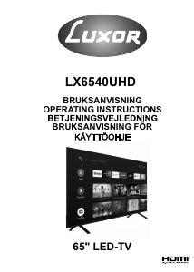 Manual Luxor LX6540UHD LED Television