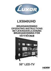 Manual Luxor LX5040UHD LED Television