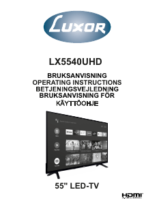 Käyttöohje Luxor LX5540UHD LED-televisio
