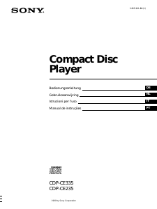 Manuale Sony CDP-CE235 Lettore CD
