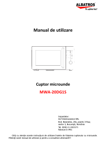 Manual Albatros MWA-20DG1S Cuptor cu microunde