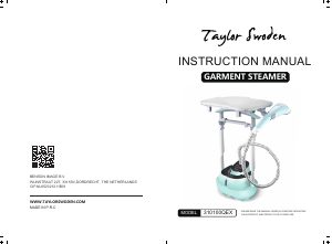 Manual Taylor Swoden 310100QEX Vaporizador de vestuário