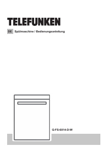 Bedienungsanleitung Telefunken G-FS-6014-D-W Geschirrspüler