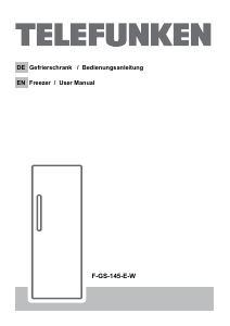 Bedienungsanleitung Telefunken F-GS-145-E-W Gefrierschrank