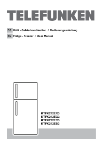 Manual Telefunken KTFK212EB3 Fridge-Freezer