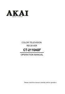 Manual Akai CT-2110ASF Televizor