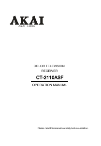 Handleiding Akai CT-2110ASF Televisie