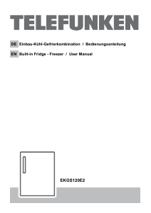 Bedienungsanleitung Telefunken EKGS120E2 Kühlschrank