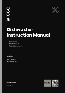 Manual Wiggo WD-B4126E(W) Dishwasher