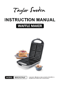 Manuale Taylor Swoden B30202NJC Macchina per waffle