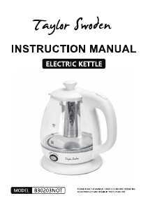 Manual Taylor Swoden B30203NOT Jarro eléctrico