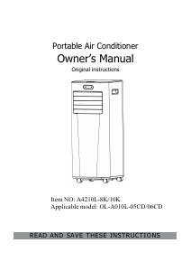 Manual AirOrig OL-A010L-05CD Air Conditioner