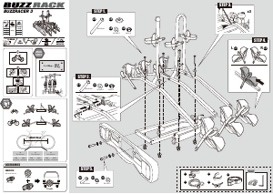 Hướng dẫn sử dụng Buzz Rack Buzzracer 3 Baga xe đạp