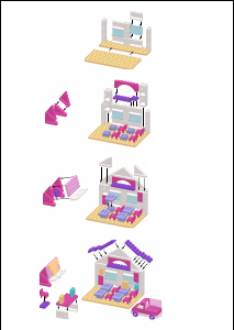 Manual de uso Unico set 8668 Hello Kitty Colegio