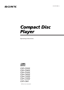 Bruksanvisning Sony CDP-CE305 CD-spelare