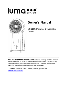 Manual Luma EC110S Fan