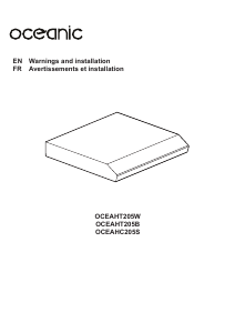 Mode d’emploi Oceanic OCEAHT205W Hotte aspirante