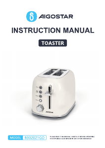 Manual Aigostar B302021GO Toaster