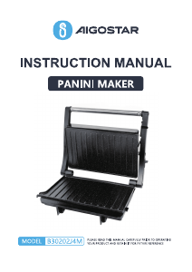 Manual de uso Aigostar B30202J4M Grill de contacto