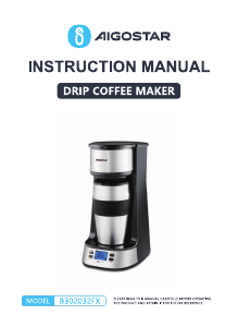 Manual de uso Aigostar B302032FX Máquina de café