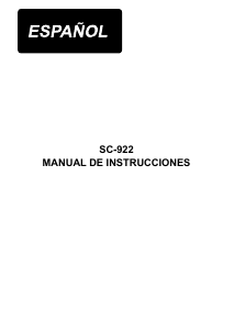 Manual de uso Juki SC-922 Máquina de coser