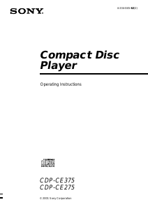 Handleiding Sony CDP-CE375 CD speler