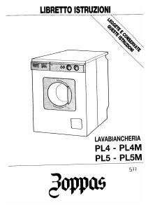 Manuale Zoppas PL4M Lavatrice