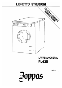 Manuale Zoppas PL43S Lavatrice