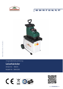 Instrukcja Gardebruk DBHC003 Rozdrabniacz