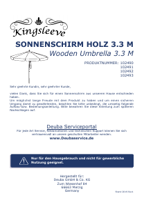 Bedienungsanleitung Kingsleeve 102493 Sonnenschirm