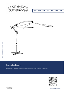 Bedienungsanleitung Kingsleeve 104080 Sonnenschirm