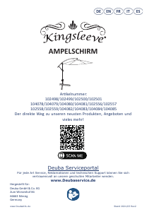 Bedienungsanleitung Kingsleeve 102500 Sonnenschirm