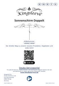 Bedienungsanleitung Kingsleeve 108987 Sonnenschirm