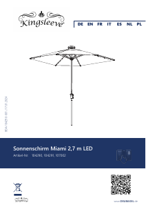 Bedienungsanleitung Kingsleeve 104290 Miami Sonnenschirm