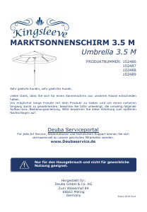 Bedienungsanleitung Kingsleeve 102487 Sonnenschirm