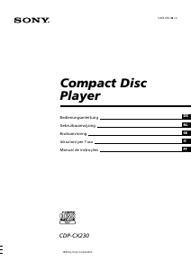 Manual Sony CDP-CX230 Leitor de CD