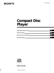 Manual Sony CDP-CX235 CD Player