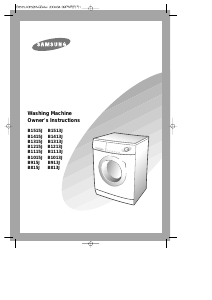 Manual Samsung B1113J Washing Machine