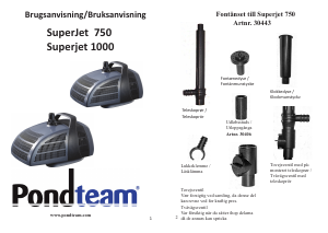 Bruksanvisning Pondteam SuperJet 1000 Fontänpump