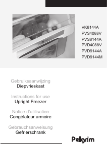 Manual Pelgrim PVD9144A Freezer