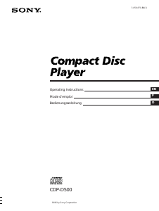 Bruksanvisning Sony CDP-D500 CD-spelare