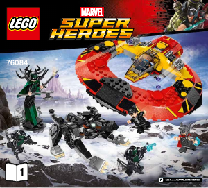 Handleiding Lego set 76084 Super Heroes De definitieve strijd om Asgaard