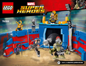 Manual Lego set 76088 Super Heroes Thor vs Hulk - Confronto na arena