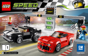 Brugsanvisning Lego set 75874 Speed Champions Chevrolet Camaro drag race
