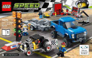 Bruksanvisning Lego set 75875 Speed Champions Ford F-150 och Ford Model A hot rod